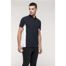 KARIBAN Póló Kariban galléros férfi férfi (65%poliészter 35%pamut) black/orange, 2XL