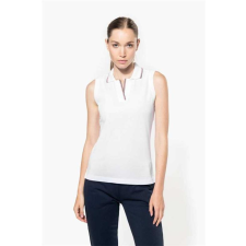 KARIBAN Póló Kariban női, white/navy/red, L munkaruha