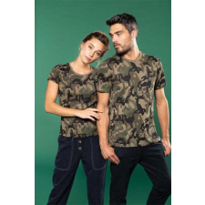 KARIBAN Póló Kariban rövid ujjú női, olive camouflage, XS munkaruha