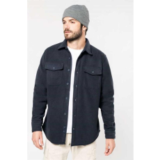 KARIBAN Pulóver Kariban férfi, dark khaki/storm grey, S