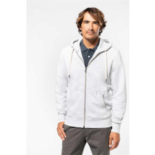 KARIBAN Pulóver Kariban férfi, slub grey heather, M munkaruha