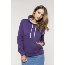 KARIBAN Pulóver Kariban női kapucnis női (80%pamut) fuchsia/fine grey, L munkaruha