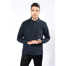 KARIBAN Pulóver Wk galléros unisex (80%pamut 20%poliészter) black, M