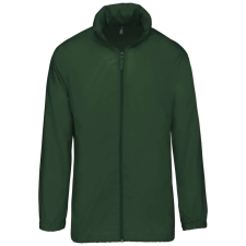 KARIBAN rejtett kapucnis unisex széldzseki KA616, Forest Green-XL férfi kabát, dzseki