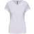 KARIBAN rövid ujjú Női V-nyakú sztreccs póló KA3015, White-S