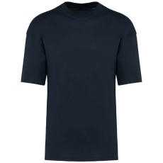 KARIBAN szélesebb szabású unisex környakas póló KA3008, Navy-XS