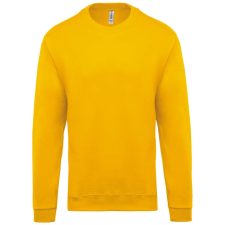 KARIBAN unisex kereknyakú pulóver KA474, Yellow-L női pulóver, kardigán