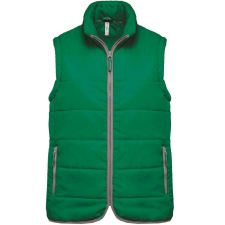 KARIBAN Uniszex bélelt mellény, cipzáras, Kariban KA6116, Kelly Green-2XL férfi mellény