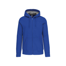 KARIBAN Uniszex cipzáras kapucnis vastag pulóver, Kariban KA444, Light Royal Blue-XS