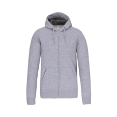 KARIBAN Uniszex cipzáras kapucnis vastag pulóver, Kariban KA444, Oxford Grey-XL