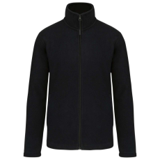 KARIBAN Uniszex cipzáras mikropolár pulóver, Kariban KA9102, Black-XS