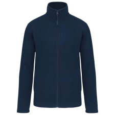 KARIBAN Uniszex cipzáras mikropolár pulóver, Kariban KA9102, Navy-XS férfi pulóver, kardigán