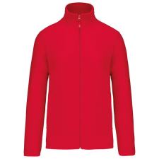 KARIBAN Uniszex cipzáras mikropolár pulóver, Kariban KA9102, Red-2XL férfi pulóver, kardigán