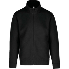 KARIBAN Uniszex cipzáras pulóver, Kariban KA472, Black-4XL