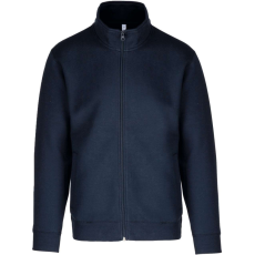 KARIBAN Uniszex cipzáras pulóver, Kariban KA472, Navy-XL