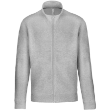 KARIBAN Uniszex cipzáras pulóver, Kariban KA472, Oxford Grey-3XL férfi pulóver, kardigán