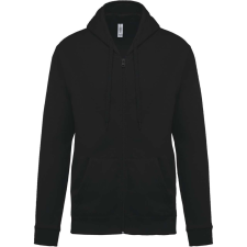 KARIBAN Uniszex cipzáros kapucnis pulóver, Kariban KA479, Black-3XL férfi pulóver, kardigán