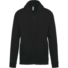 KARIBAN Uniszex cipzáros kapucnis pulóver, Kariban KA479, Black-M