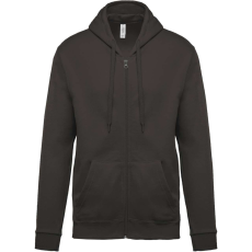 KARIBAN Uniszex cipzáros kapucnis pulóver, Kariban KA479, Dark Grey-4XL