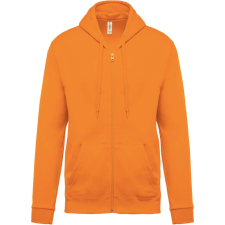KARIBAN Uniszex cipzáros kapucnis pulóver, Kariban KA479, Orange-XL férfi pulóver, kardigán