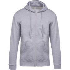KARIBAN Uniszex cipzáros kapucnis pulóver, Kariban KA479, Oxford Grey-2XL férfi pulóver, kardigán