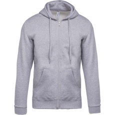 KARIBAN Uniszex cipzáros kapucnis pulóver, Kariban KA479, Oxford Grey-S