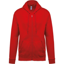 KARIBAN Uniszex cipzáros kapucnis pulóver, Kariban KA479, Red-4XL férfi pulóver, kardigán