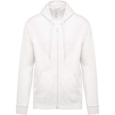 KARIBAN Uniszex cipzáros kapucnis pulóver, Kariban KA479, White-XL férfi pulóver, kardigán