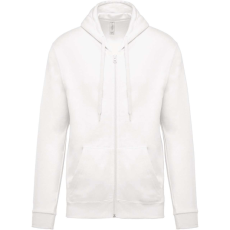 KARIBAN Uniszex cipzáros kapucnis pulóver, Kariban KA479, White-XS