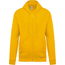 KARIBAN Uniszex cipzáros kapucnis pulóver, Kariban KA479, Yellow-2XL férfi pulóver, kardigán