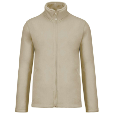 KARIBAN Uniszex FALCO cipzáras mikropolár pulóver, Kariban KA911, Beige-2XL férfi pulóver, kardigán