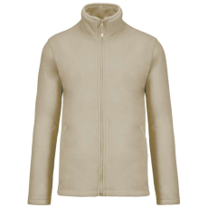 KARIBAN Uniszex FALCO cipzáras mikropolár pulóver, Kariban KA911, Beige-M