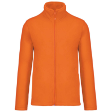 KARIBAN Uniszex FALCO cipzáras mikropolár pulóver, Kariban KA911, Fluorescent Orange-4XL férfi pulóver, kardigán