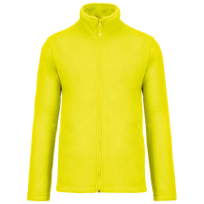 KARIBAN Uniszex FALCO cipzáras mikropolár pulóver, Kariban KA911, Fluorescent Yellow-XL férfi pulóver, kardigán