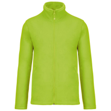 KARIBAN Uniszex FALCO cipzáras mikropolár pulóver, Kariban KA911, Lime-3XL férfi pulóver, kardigán