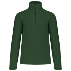 KARIBAN Uniszex galléros, 1/4 cipzáras mikropolár pulóver, Kariban KA912, Forest Green-S