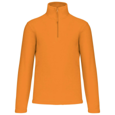 KARIBAN Uniszex galléros, 1/4 cipzáras mikropolár pulóver, Kariban KA912, Orange-M