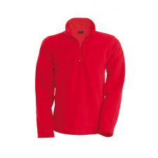KARIBAN Uniszex kabát Kariban KA912 Enzo - Zip neck Microfleece Jacket -4XL, Red női dzseki, kabát