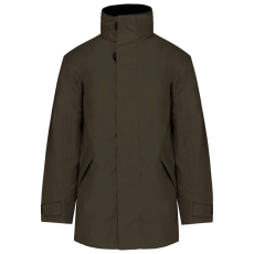 KARIBAN Uniszex kapucnis kabát steppelt béléssel, Kariban KA677, Deep Khaki-3XL