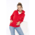 KARIBAN Uniszex kapucnis pulóver Kariban KA479 Full Zip Hooded Sweatshirt -2XL, Red