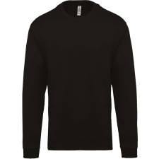 KARIBAN Uniszex kereknyakú pulóver, Kariban KA474, Black-L férfi pulóver, kardigán
