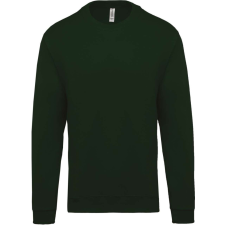 KARIBAN Uniszex kereknyakú pulóver, Kariban KA474, Forest Green-M férfi pulóver, kardigán