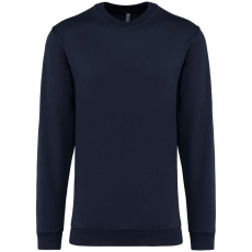 KARIBAN Uniszex kereknyakú pulóver, Kariban KA474, Navy-4XL