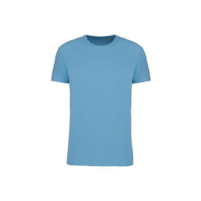 KARIBAN Uniszex körkötött organikus póló rövid ujjú, Kariban KA3032IC, Cloudy Blue Heather-5XL férfi póló
