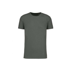 KARIBAN Uniszex körkötött organikus póló rövid ujjú, Kariban KA3032IC, Green Marble Heather-XL