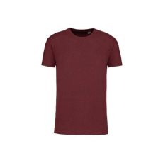 KARIBAN Uniszex körkötött organikus póló rövid ujjú, Kariban KA3032IC, Wine Heather-L
