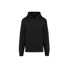 KARIBAN Uniszex laza szabású kapucnis pulóver, Kariban KA4018, Black-S