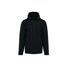 KARIBAN Uniszex levehető ujjú kapucnis softshell dzseki, Kariban KA422, Black-4XL