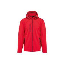 KARIBAN Uniszex levehető ujjú kapucnis softshell dzseki, Kariban KA422, Red-L férfi kabát, dzseki