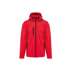 KARIBAN Uniszex levehető ujjú kapucnis softshell dzseki, Kariban KA422, Red-S